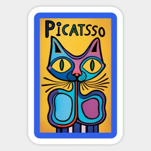 Picatsso Cat T-Shirt Sticker